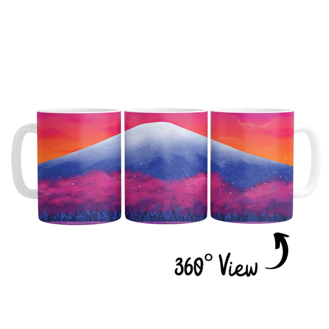 Twilight Fuji Tea Cup
