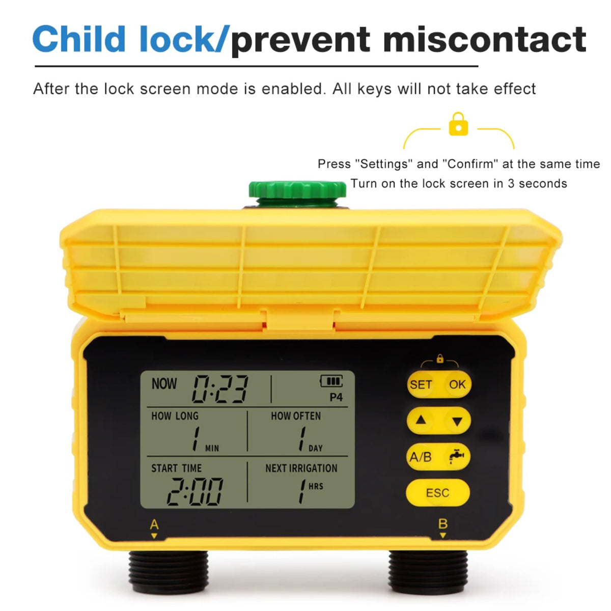 Automatic Irrigation Timer with Solar App Control - Dual Outlet Watering