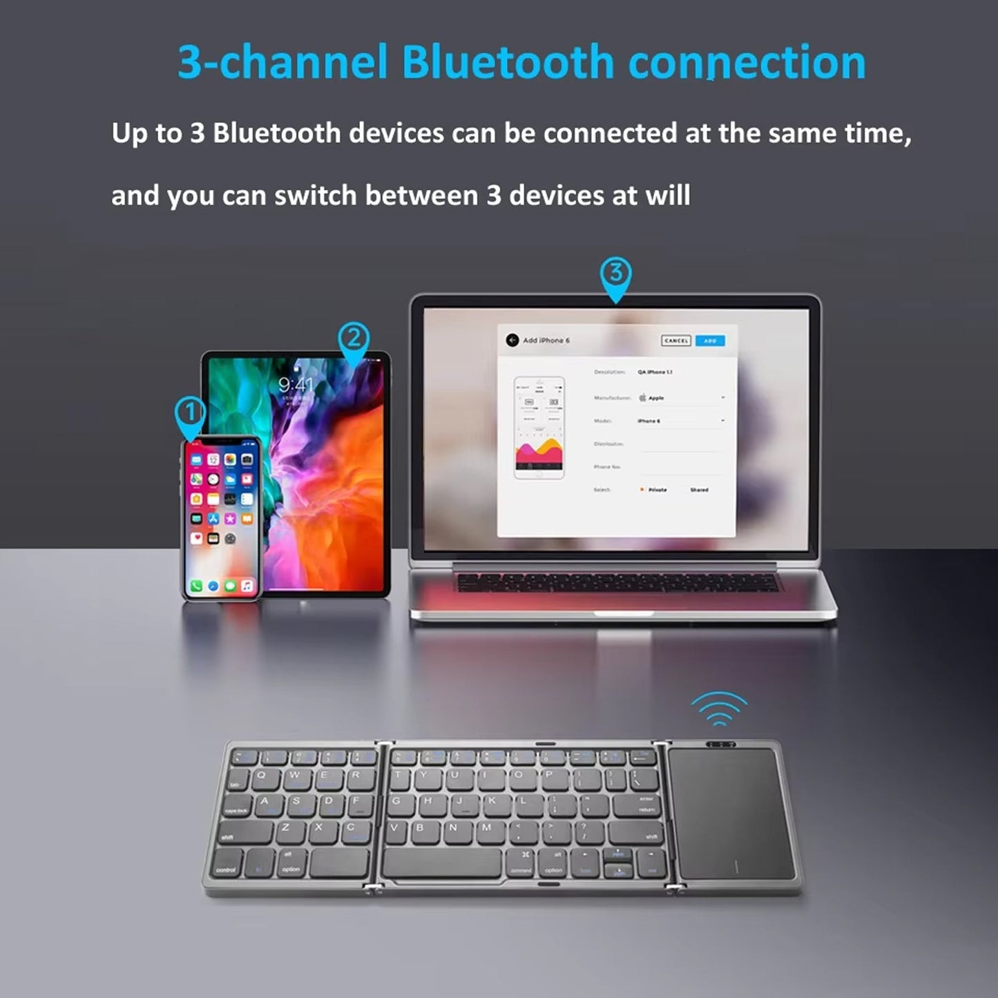 Foldable Portable Keyboard for Easy Typing on the Go