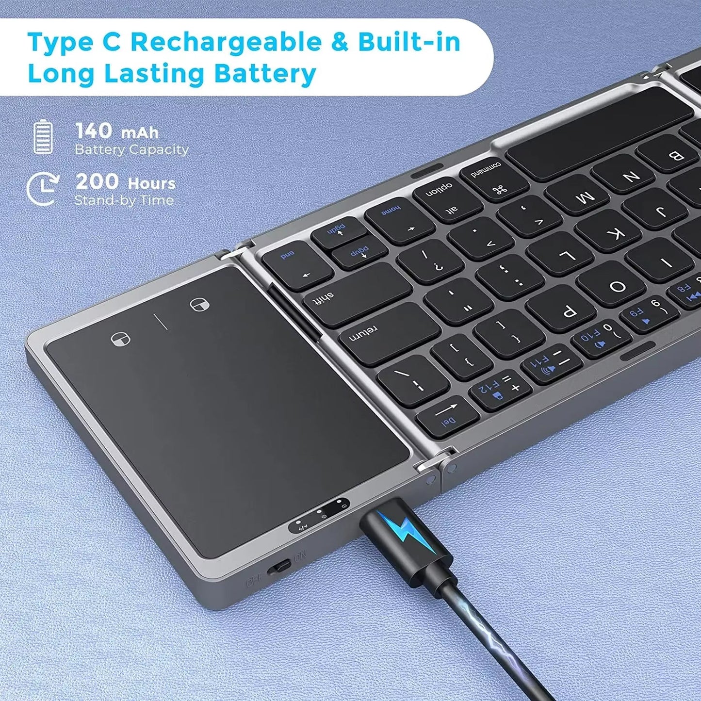 Foldable Portable Keyboard for Easy Typing on the Go