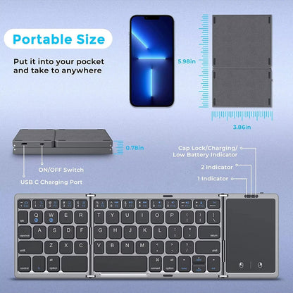 Foldable Portable Keyboard for Easy Typing on the Go