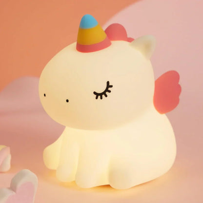 Touch-Controlled Rechargeable Night Light Lamp – Portable Squeeze Design
