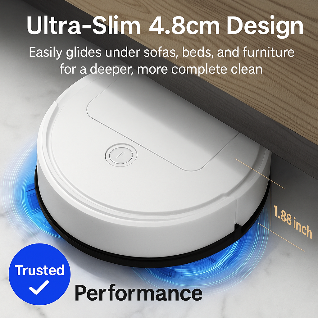 3-in-1 Smart Robot Vacuum Cleaner with Strong Suction for Pet Owners