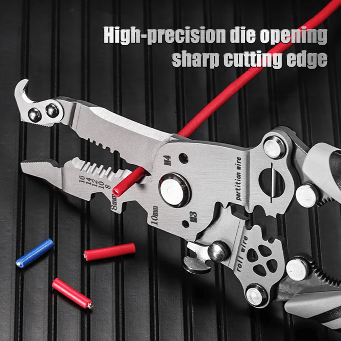 Compact 8-16 AWG Wire Stripping Tool with Multi-Functionality