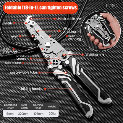 Compact 8-16 AWG Wire Stripping Tool with Multi-Functionality