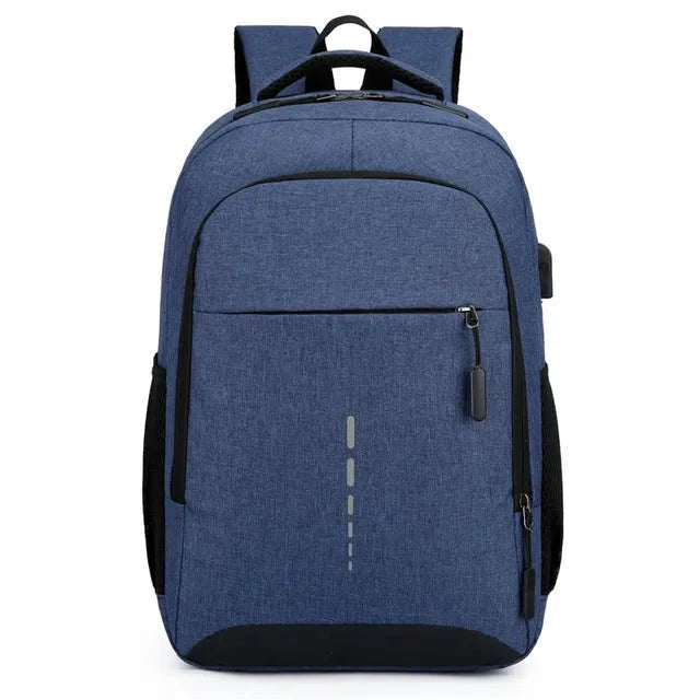 Water-Resistant Lightweight Backpack with USB Port, Reflective Details, Anti-Theft Zipper for School and Travel