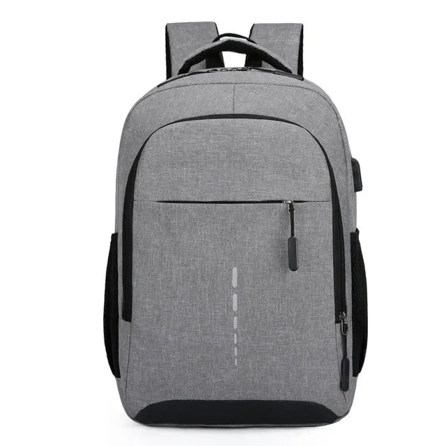 Water-Resistant Lightweight Backpack with USB Port, Reflective Details, Anti-Theft Zipper for School and Travel