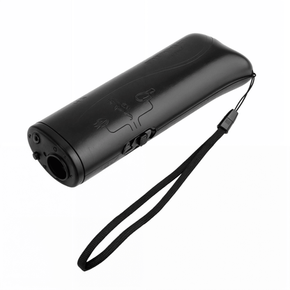 Compact Ultrasonic Dog Training Device with LED Light, 5-Meter Range, Wrist Strap