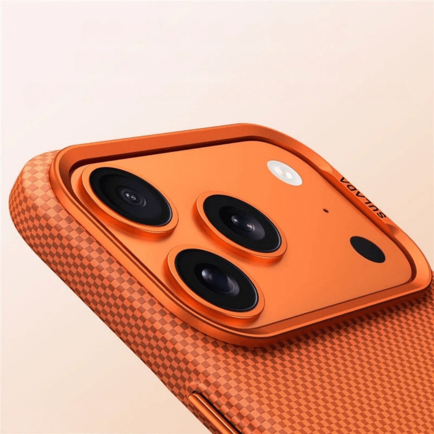 Matte Checkered Polycarbonate Case for iPhone with MagSafe and Camera Guard