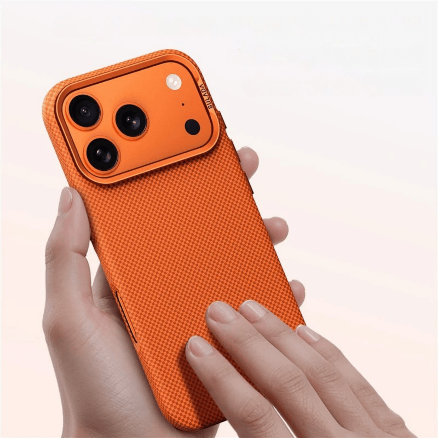 Matte Checkered Polycarbonate Case for iPhone with MagSafe and Camera Guard