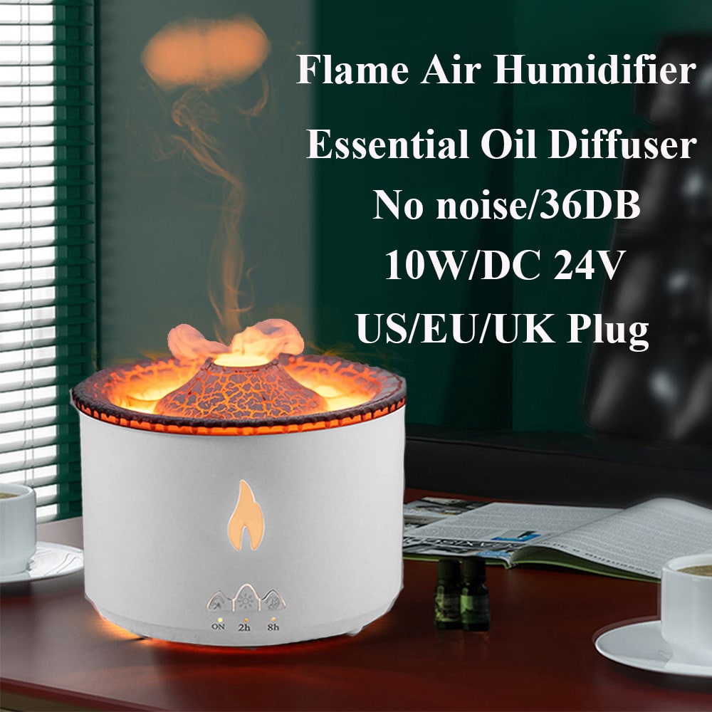 Enchanting Aroma Diffuser with Flame Light & Mist Effects