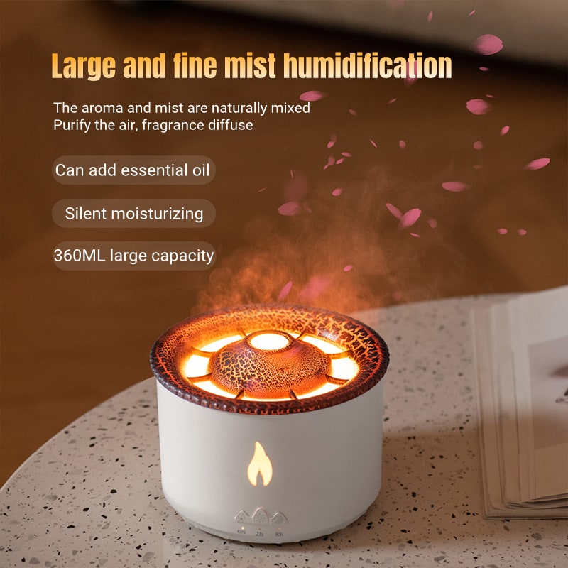 SerenityMist Aromatherapy Diffuser with Flame Light Effects