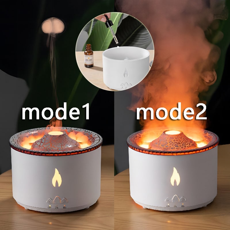 SerenityMist Aromatherapy Diffuser with Flame Light Effects
