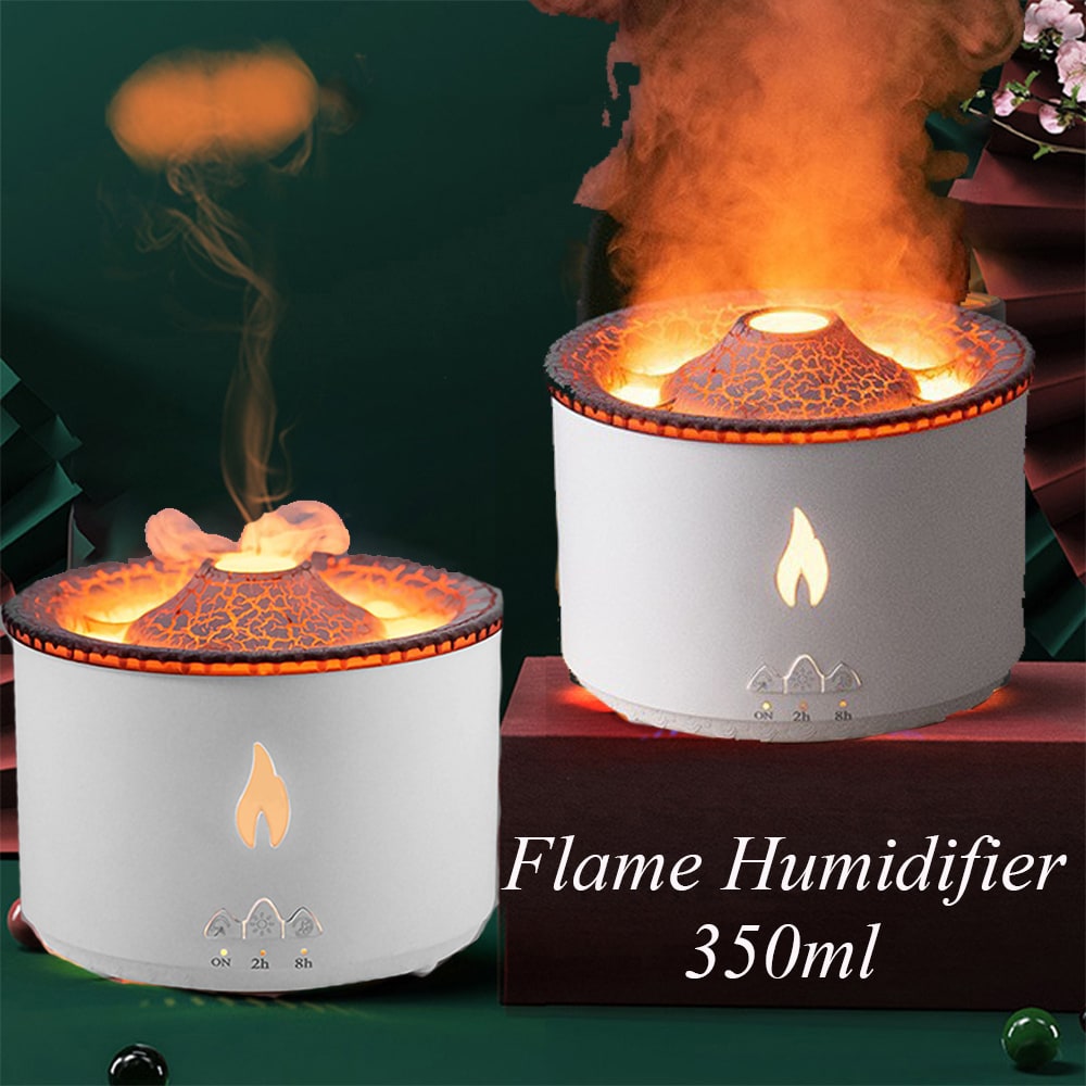 SerenityMist Aromatherapy Diffuser with Flame Light Effects