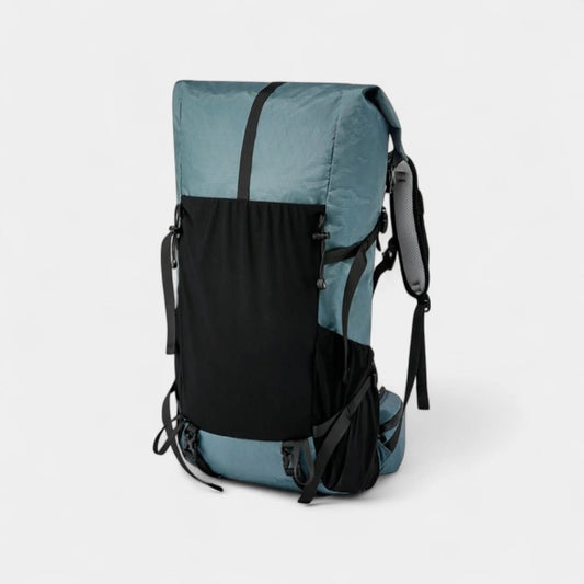 50L Lightweight Roll-Top Hiking Backpack with Water-Resistant Ripstop Nylon