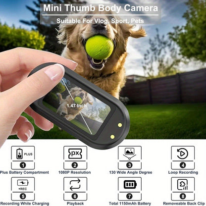 2.7K Ultra HD Compact Body Camera with 300 Minutes of Battery Life