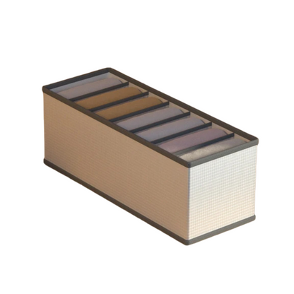 Multi-Compartment Storage Box for Wardrobe Clothes Organization