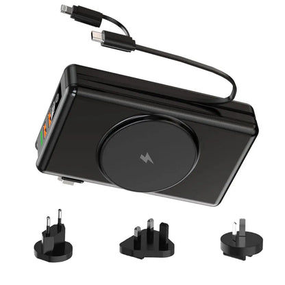 5-in-1 Power Bank with 15,000mAh Capacity and Fast Charging