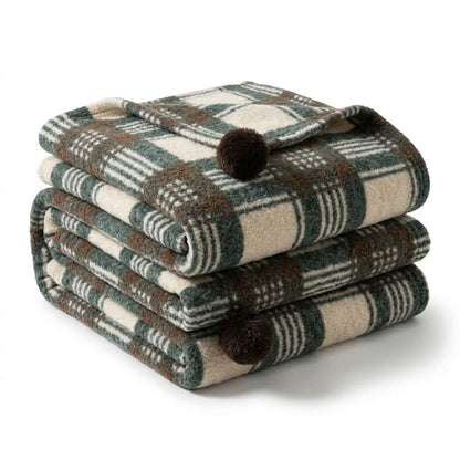 Plaid Throw Blanket for Cozy Living Room Decor