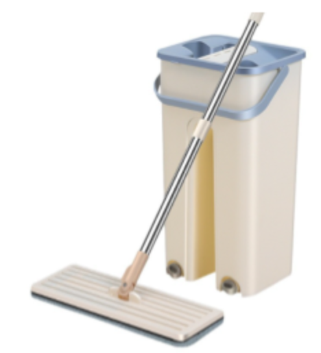 360° Rotating Mop with 4 Washable Pads – Easy to Wring Out