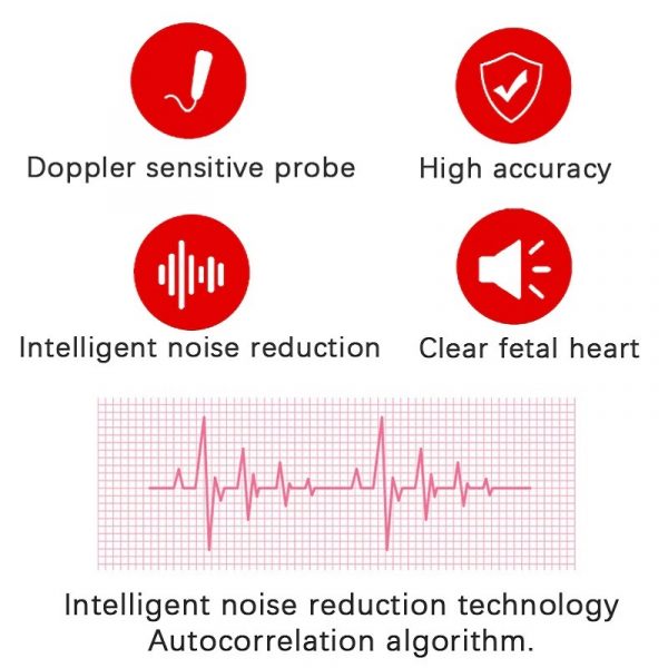 Smart Fetal Doppler with LCD Screen for Monitoring Baby's Heartbeat