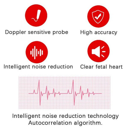 Smart Fetal Doppler with LCD Screen for Monitoring Baby's Heartbeat