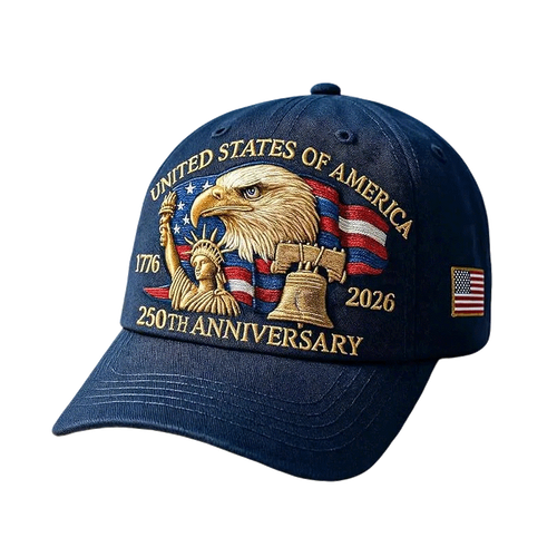 American Spirit Adjustable Cap with Eagle & Liberty Emblem