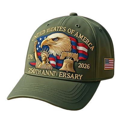American Spirit Adjustable Cap with Eagle & Liberty Emblem