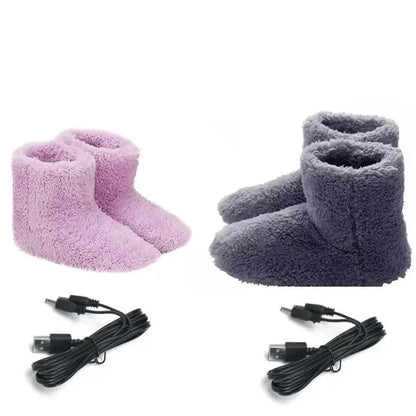 USB-Powered Cozy Boot Slippers with Luxurious Fleece Lining