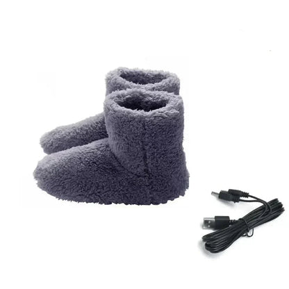 USB-Powered Cozy Boot Slippers with Luxurious Fleece Lining