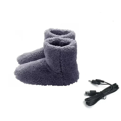 USB-Powered Cozy Boot Slippers with Luxurious Fleece Lining