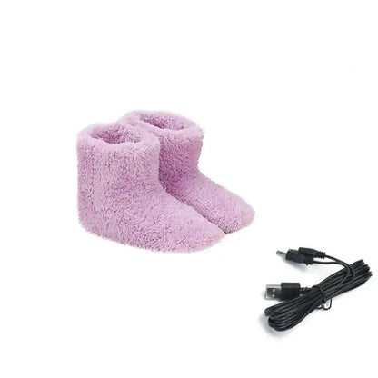 USB-Powered Cozy Boot Slippers with Luxurious Fleece Lining