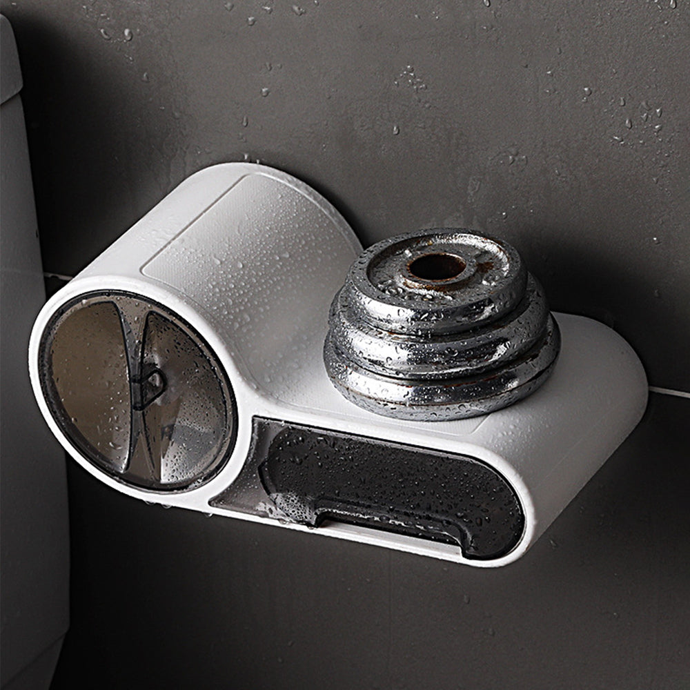 Self-Adhesive Waterproof Toilet Paper Holder with Extra Storage