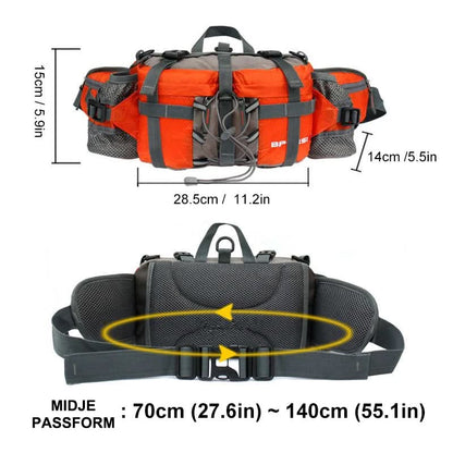 Waterproof Hiking Waist Pack with Bottle Holder