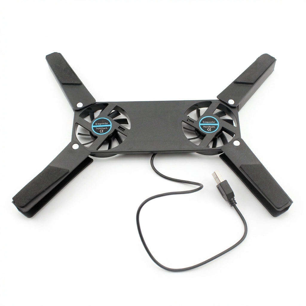 Portable Laptop Cooling Stand with Dual 60mm Fans