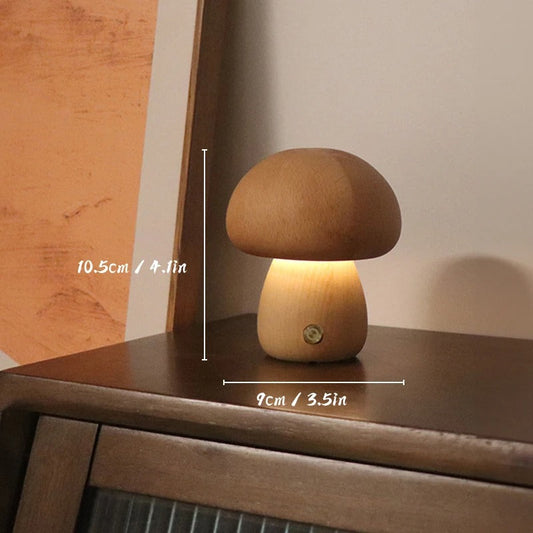 Serene Glow Wooden Night Lamp