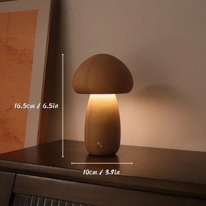 Serene Glow Wooden Night Lamp