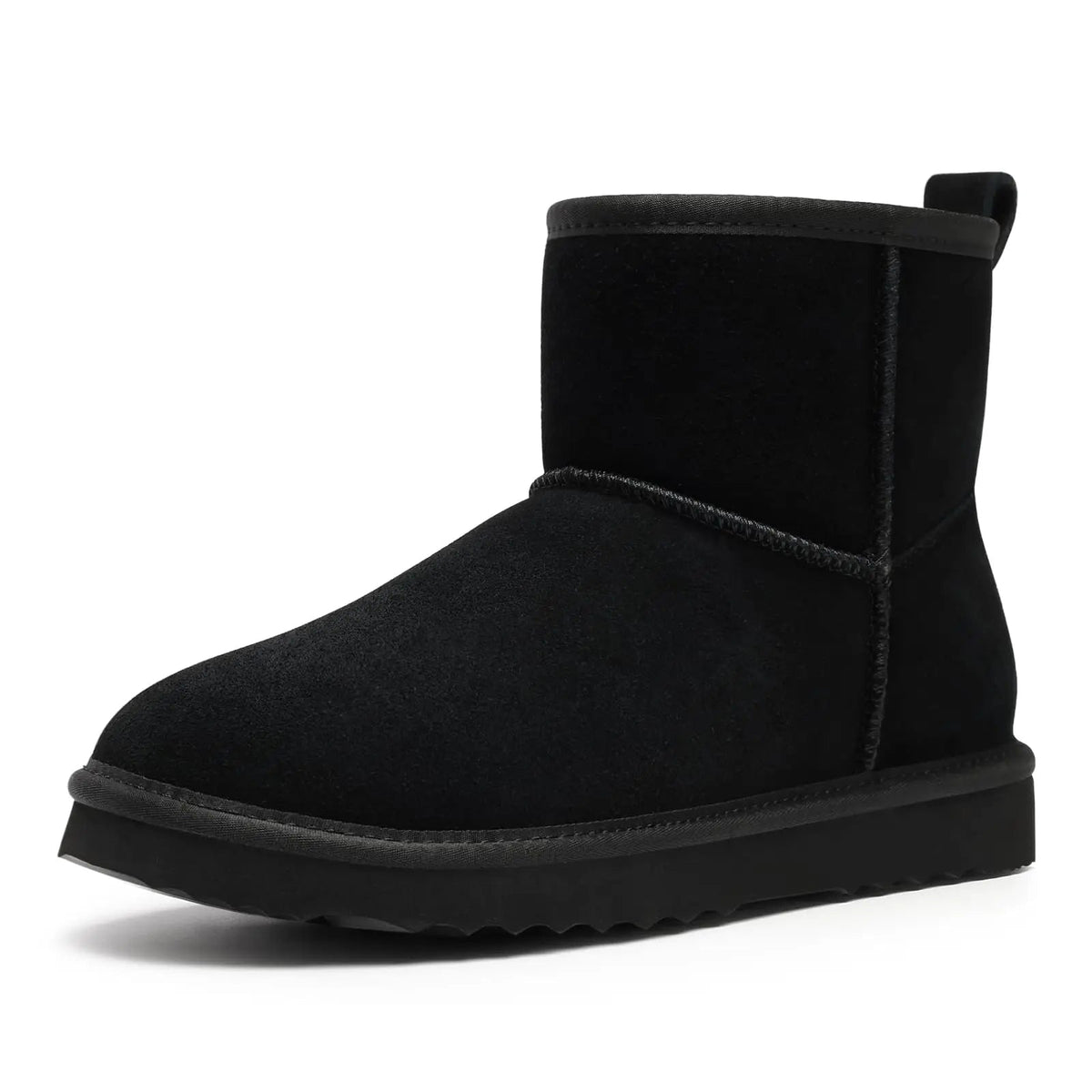 Women's Suede Ankle Boots - Fur Lined, Non-Slip for Winter Snow