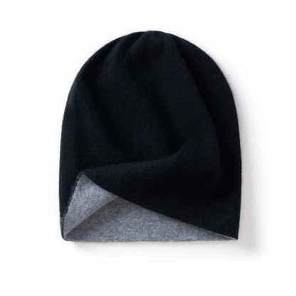 Double-Layer Knit Beanie for Men and Women - Cashmere Winter Hat