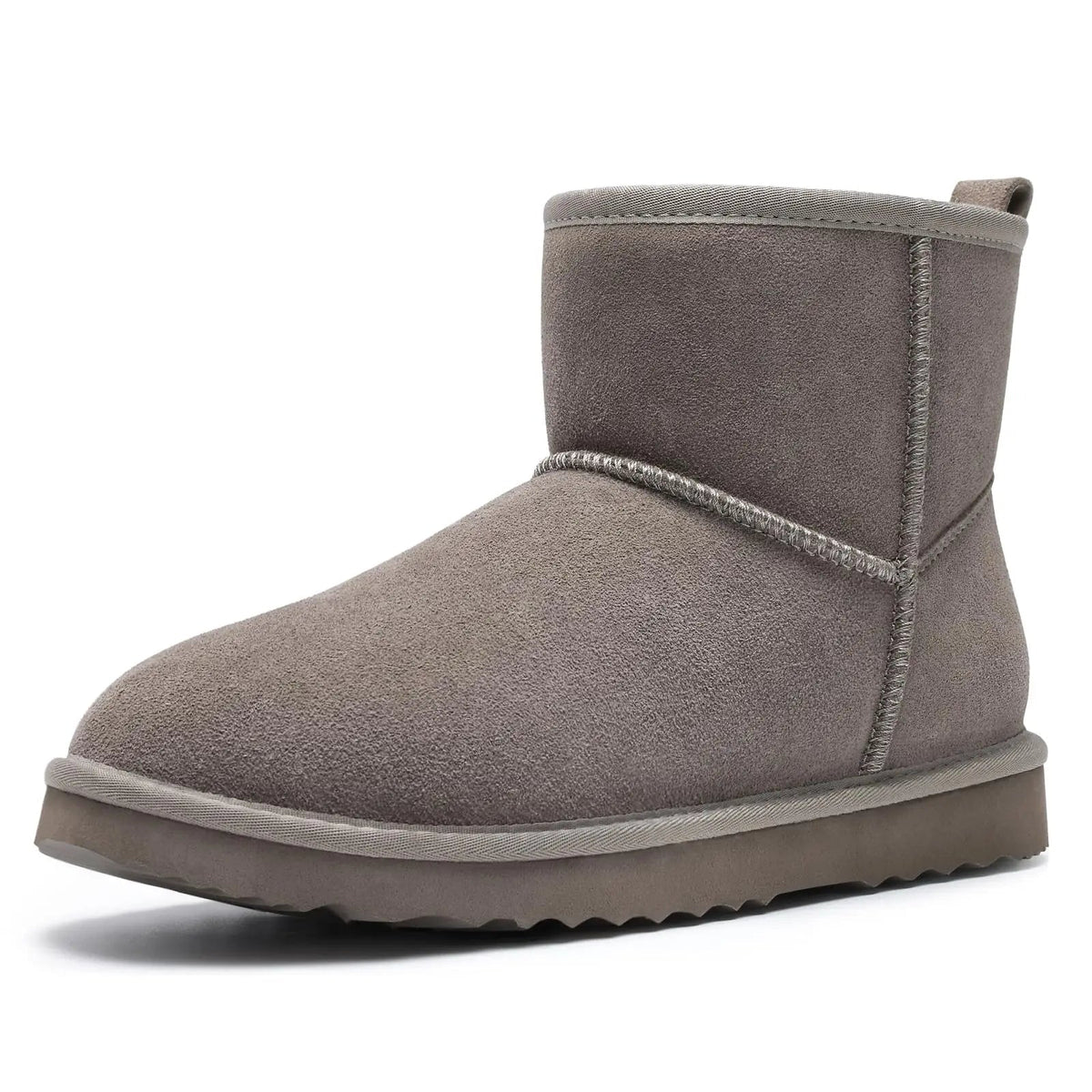 Women's Suede Ankle Boots - Fur Lined, Non-Slip for Winter Snow