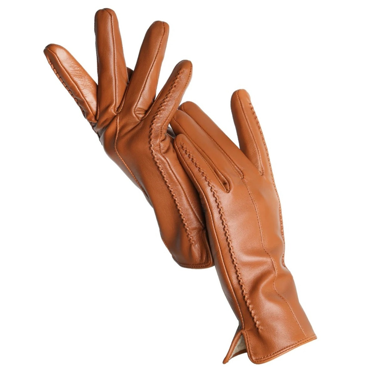 Touchscreen Driving Gloves for Women - Warm Lined Sheepskin Leather