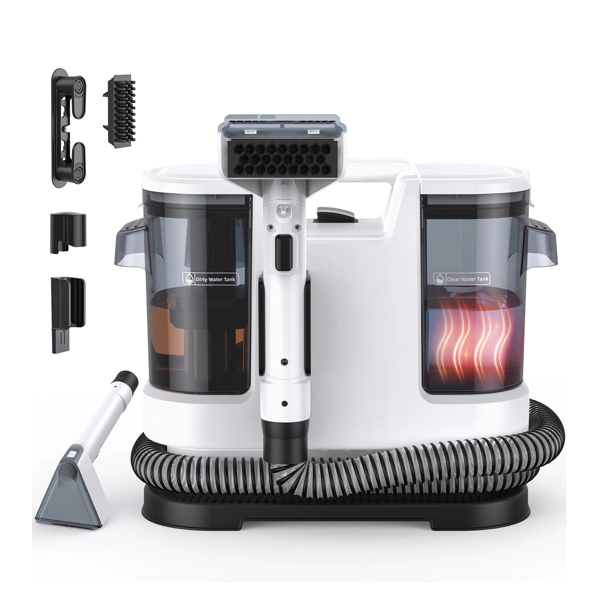 800W Hot Water Deep Cleaner for Carpets with Powerful Suction
