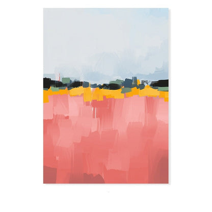Vibrant Multi-Hued Brushstroke Canvas Art Print