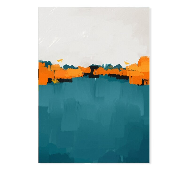 Vibrant Multi-Hued Brushstroke Canvas Art Print