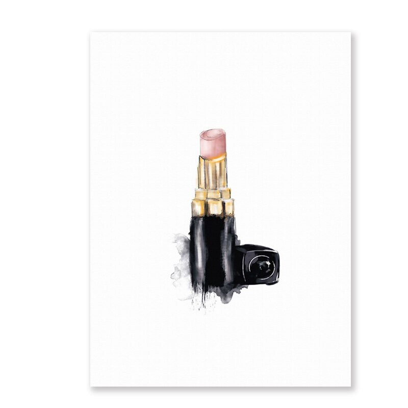 Chic Abstract Makeup Art Print for Modern Spaces