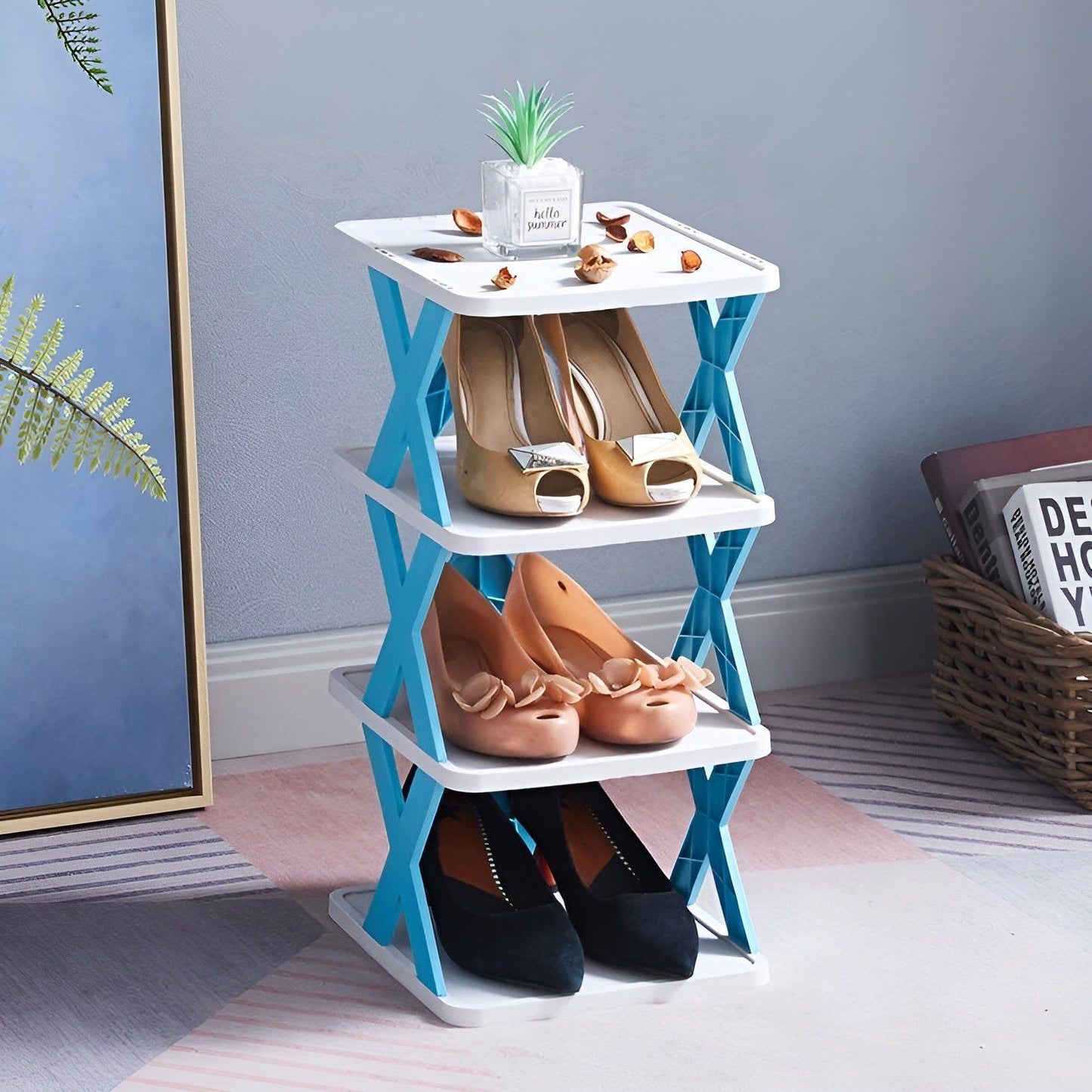 Adjustable Shoe Rack with 3 to 7 Tiers | Space-Saving Organizer