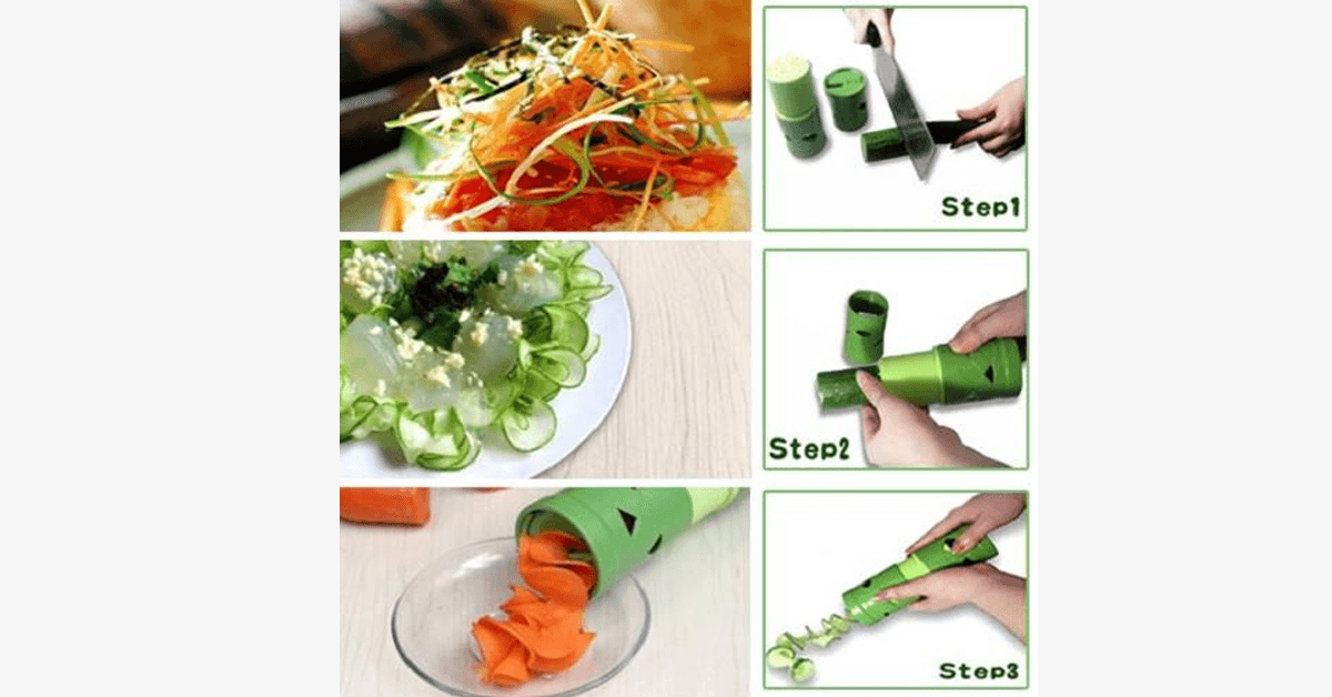 Vegetable Spiral Cutter – Create Twisted Shapes with Fresh Produce