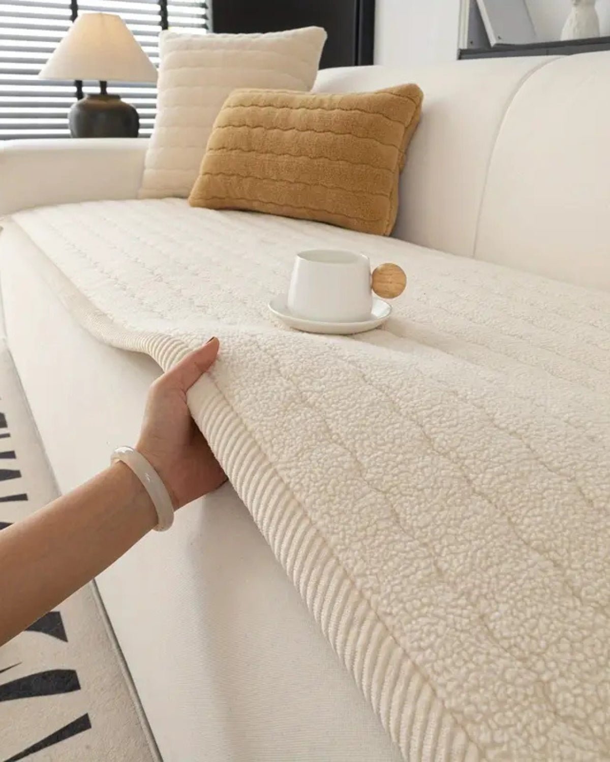 Soft Wool Sofa Cover – Stylish and Cozy Protector