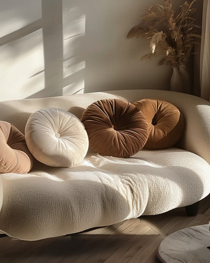 Round Velvet Cushion – Soft and Luxurious Accent Pillow