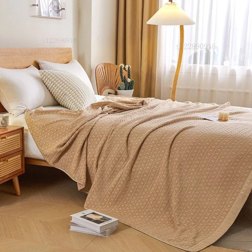 Breezy Cotton Summer Throw Blanket for Cozy Comfort